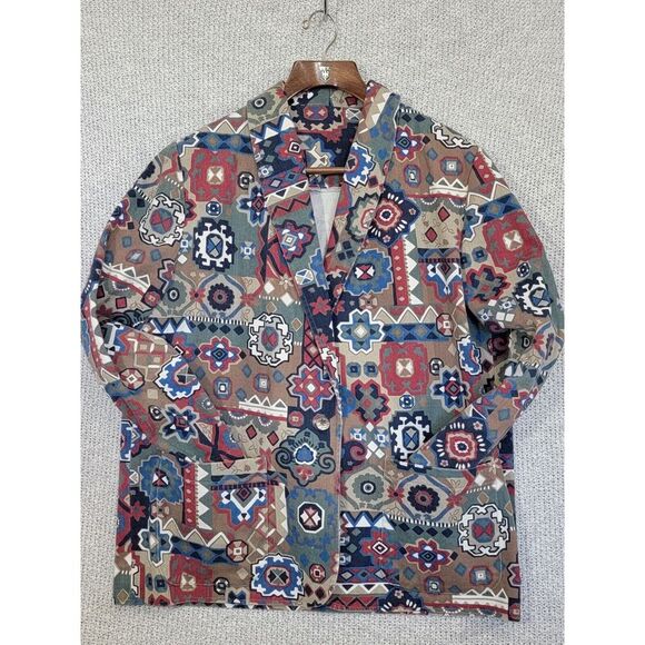 Womens Vintage Denim Jacket With Handmade Buffalo Nickel Button Size XL/2XL - Picture 7 of 9